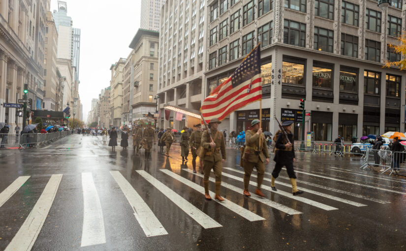 A Rainy 2022 New York City Veterans Day Parade